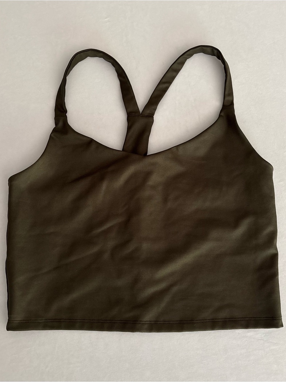 Abercrombie & Fitch Olive Green Crop Racerback Tanktop Size XS
